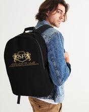 Load image into Gallery viewer, STEADY FLAME COAT OF ARMS BACKPACK - BLACK Large Backpack