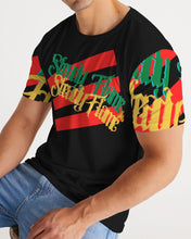 Load image into Gallery viewer, STEADY FLAME 3 STRIPE - BLACK Men's Tee