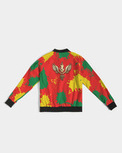 Load image into Gallery viewer, SPLASH FEMALE/RASTA - RED Women's Bomber Jacket