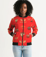 Load image into Gallery viewer, SF WEAR FULLY LOGO'S JACKET - RED Women's Bomber Jacket