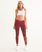Load image into Gallery viewer, ROSE - BURGUNDY BOTTOM Women's Yoga Pants