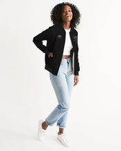Load image into Gallery viewer, LIFE A GAMBLE, LETS PLAY - BLACK FEMALE JACKET Women's Bomber Jacket