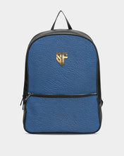 Load image into Gallery viewer, SF BLUE LEATHER - BACKPACK Classic Faux Leather Backpack
