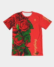 Load image into Gallery viewer, RIGHTSIDE FULLY ROSES - RED/GOLD Men's Tee