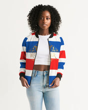 Load image into Gallery viewer, PATRIOT 2 TONE (SF WEARS 3 TONE) - RED/WHIE/BLUE Women's Bomber Jacket