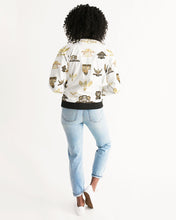 Load image into Gallery viewer, FULLY LOGO FEMALE JACKET - WHITE Women's Bomber Jacket