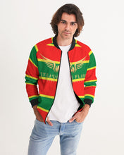 Load image into Gallery viewer, MARLEY (STEADY FLAME 3 TONE) - RED/GREEN/GOLD Men's Bomber Jacket
