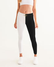 Load image into Gallery viewer, SF WEAR 2 TONE Athletic Wear Top - Black/white Women's Yoga Pants