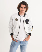 Load image into Gallery viewer, LIFE A GAMBLE. LETS PLAY - WHITE jacket Men's Bomber Jacket