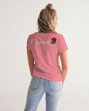 Load image into Gallery viewer, CONCRETE ROSE - PINK Women's V-Neck Tee