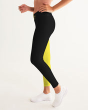 Load image into Gallery viewer, SF WEAR 2 TONE Athletic Wear Top - black/Yellow Women's Yoga Pants