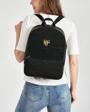 Load image into Gallery viewer, SF LEATHER BACKPACK BLACK Classic Faux Leather Backpack