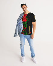 Load image into Gallery viewer, RIGHTSIDE FULLY ROSES - BLACK/GOLD Men's Tee