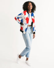 Load image into Gallery viewer, SPLASH PATRIOT - WHITE Women's Bomber Jacket