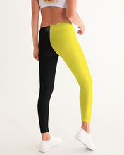 Load image into Gallery viewer, SF WEAR 2 TONE Athletic Wear Top - black/Yellow Women's Yoga Pants