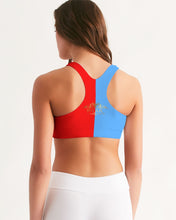 Load image into Gallery viewer, SF WEAR 2 TONE Athletic Wear Top - Red/Carolina Blue Women's Seamless Sports Bra