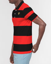 Load image into Gallery viewer, SF 2 TONE POLO - RED/BLACK Men's Slim Fit Short Sleeve Polo