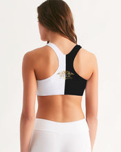 Load image into Gallery viewer, SF WEAR 2 TONE Athletic Wear Top - Black/white Women's Seamless Sports Bra