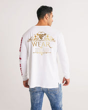 Load image into Gallery viewer, SF WEAR 5STAR LONGSLEEVE - WHITE/RED Men's All-Over Print Long Sleeve Tee