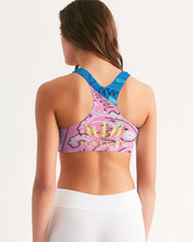 Load image into Gallery viewer, 2 TONE BANDANA - PINK/BLUE Women's Seamless Sports Bra