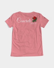 Load image into Gallery viewer, CONCRETE ROSE - PINK Women's V-Neck Tee