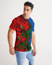 Load image into Gallery viewer, RIGHTSIDE FULLY ROSES - BLUE/BLUE Men's Tee