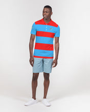 Load image into Gallery viewer, SF WEAR GOLDEN POLO - SKY BLUE/RED Men's Slim Fit Short Sleeve Polo