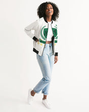 Load image into Gallery viewer, SF WEAR 1 YARD - WHITE Women's All-Over Print Bomber Jacket