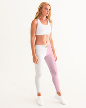 Load image into Gallery viewer, SF WEAR 2 TONE Athletic Wear Top -pink/white Women's Yoga Pants