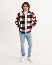 Load image into Gallery viewer, SF FANNEL - RED/BLACK/WHITE Men's Bomber JACKET