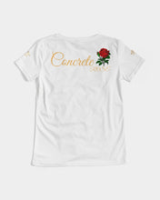 Load image into Gallery viewer, CONCRETE ROSE GOLD - WHITE Women's V-Neck Tee