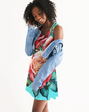 Load image into Gallery viewer, 90'S MIAMI VICE - TURQUOISE Women's All-Over Print Racerback Dress