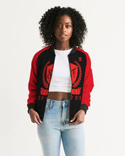Load image into Gallery viewer, SF WEAR 1 LOGO 2 TONE FEMALE JACKET - BLACK/RED Women's Bomber Jacket