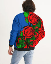 Load image into Gallery viewer, RIGHT SIDE FULLY ROSES JACKET..Blue Men's Bomber Jacket