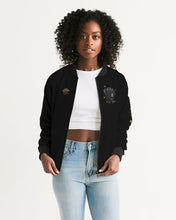 Load image into Gallery viewer, LIFE A GAMBLE, LETS PLAY - BLACK FEMALE JACKET Women's Bomber Jacket