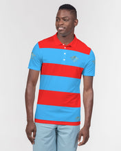 Load image into Gallery viewer, SF WEAR GOLDEN POLO - SKY BLUE/RED Men's Slim Fit Short Sleeve Polo