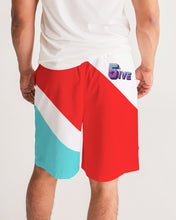 Load image into Gallery viewer, 5IVE - RED Men's All-Over Print Jogger Shorts