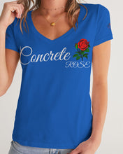 Load image into Gallery viewer, CONCRETE ROSE GOLD - BLACK Women's V-Neck Tee