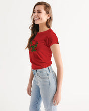 Load image into Gallery viewer, ROSES - MAROON RED Women's All-Over Print Tee