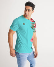 Load image into Gallery viewer, LEFTSIDE FULLY ROSE - TURQUOISE Men's Tee