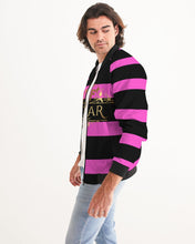 Load image into Gallery viewer, 2 TONE STRIPE - HOT PINK/BLACK Men's Bomber Jacket