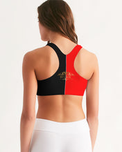 Load image into Gallery viewer, SF WEAR 2 TONE Athletic Wear Top - Red/Black Women's Seamless Sports Bra