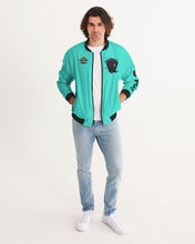Load image into Gallery viewer, LIFE A GAMBLE " LETS PLAY" - TURQUOISE Men's Bomber Jacket