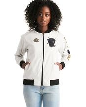 Load image into Gallery viewer, LIFE A GAMBLE. LETS PLAY - WHIE FEMALE JACKET Women's Bomber Jacket