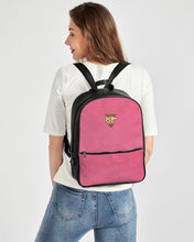 Load image into Gallery viewer, SF LEATHER BACKPACK PINK Classic Faux Leather Backpack