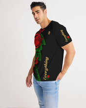 Load image into Gallery viewer, RIGHTSIDE FULLY ROSES - BLACK/GOLD Men's Tee