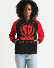 Load image into Gallery viewer, SF WEAR 1 LOGO 2 TONE FEMALE JACKET - BLACK/RED Women's Bomber Jacket