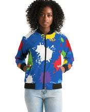 Load image into Gallery viewer, SPLASH FEMALE - BLUE Women's Bomber Jacket