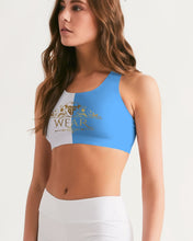 Load image into Gallery viewer, SF WEAR 2 TONE Athletic Wear top - Carolina blue/White Women's Seamless Sports Bra