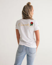 Load image into Gallery viewer, CONCRETE ROSE GOLD - WHITE Women's V-Neck Tee